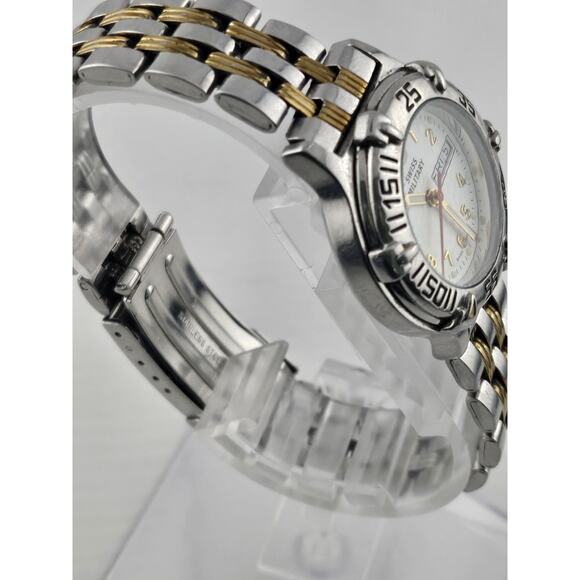 Swiss Military Vintage ’90s Ladies Day Date Quartz Watch New Battery Runs Great - Picture 2 of 11